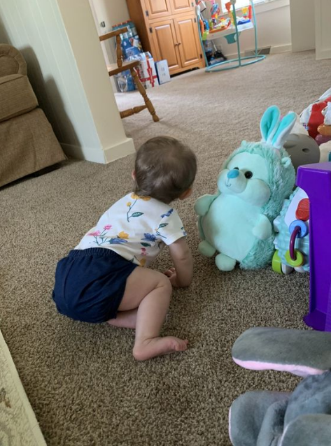 my baby trying to crawl